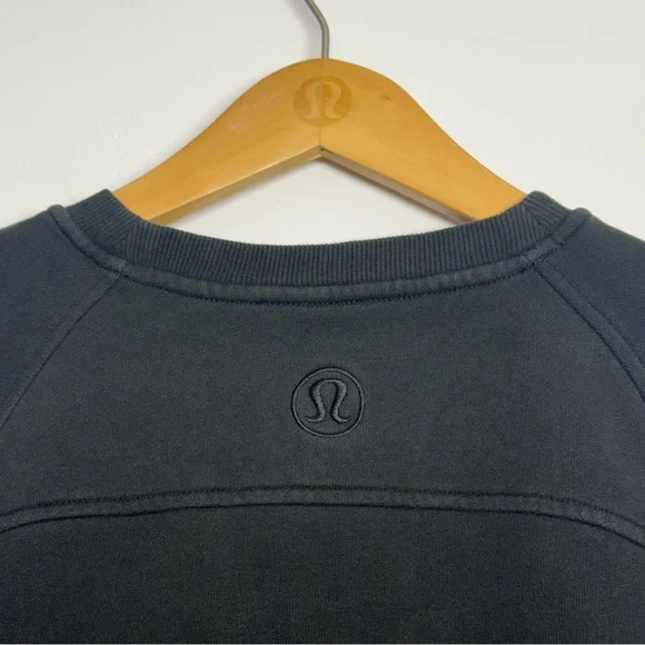 Lululemon Scuba Oversized Pullover *Wordmark Black Size M/L 23.5” PTP - Picture 3 of 4